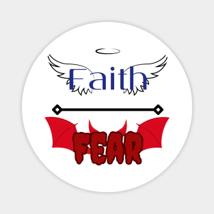 Faith over fear Magnet